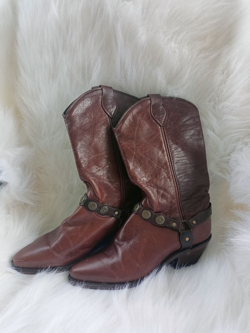 Abilene Women's Sage Cowboy Boots  Strap Brown 7 1/2 (M)